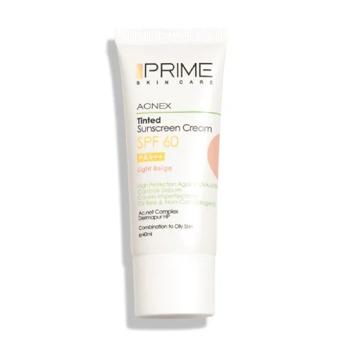 کرم ضدآفتاب رنگی SPF 60 بژ روشن پرایم 40 میلی لیتر