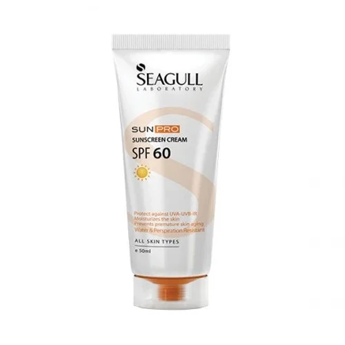 کرم ضد آفتاب spf 60 بدون رنگ سی گل 50 میلی لیتر